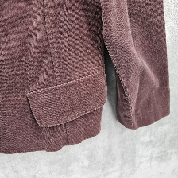 No Boundaries Vintage Corduroy Blazer 1X 17 Juniors Brown Bark Stretchy 1 Button - Picture 7 of 13